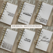 A6 Dashboards – PVC Frosted Titelblätter (6er-Set)