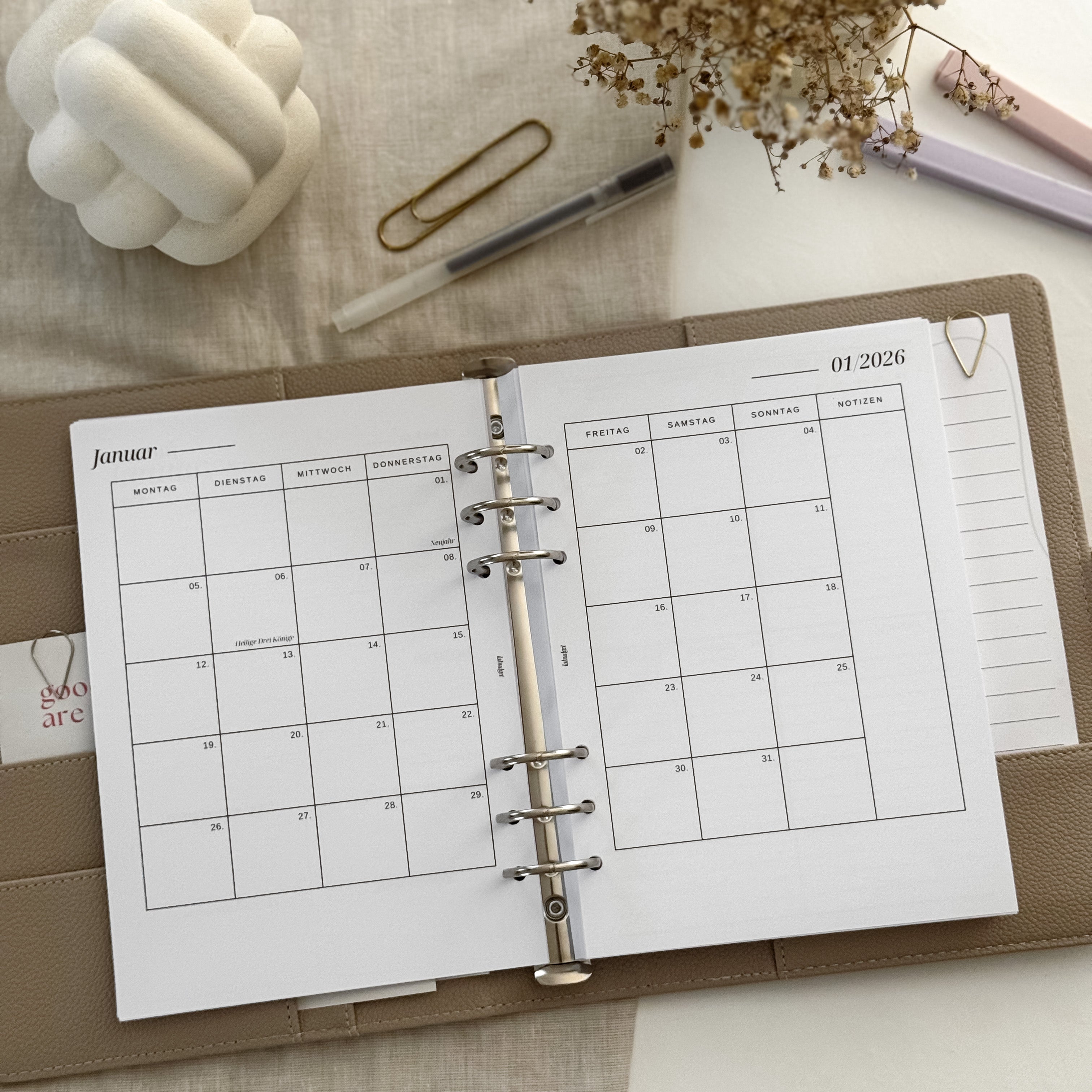 Terminplaner-Einlagen 2026 – Perfekt für Planung & Finanzen