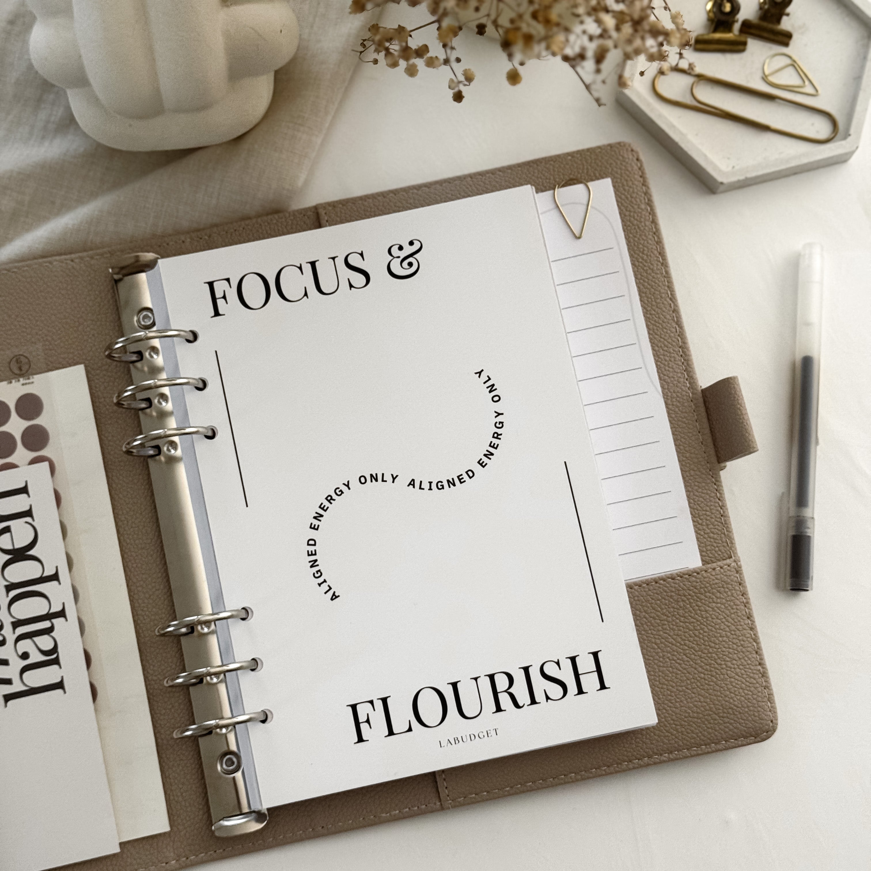 A5 Dashboards | Titelblätter | Deckblättet für A5 Organizer