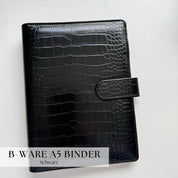 B-Ware A5 Croco Binder Schwarz