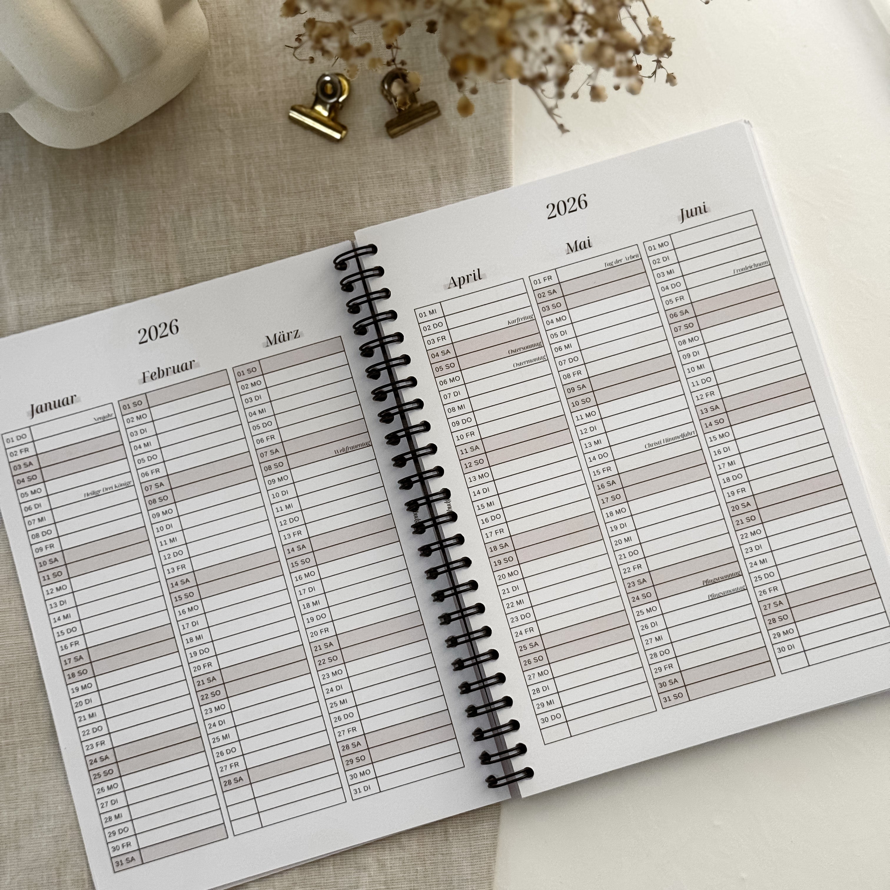 Terminplaner Ringbuch 2026 – Perfekt für Planung & Finanzen