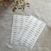 Transparente Kategorie-Sticker – Minimalistische Budget Labels