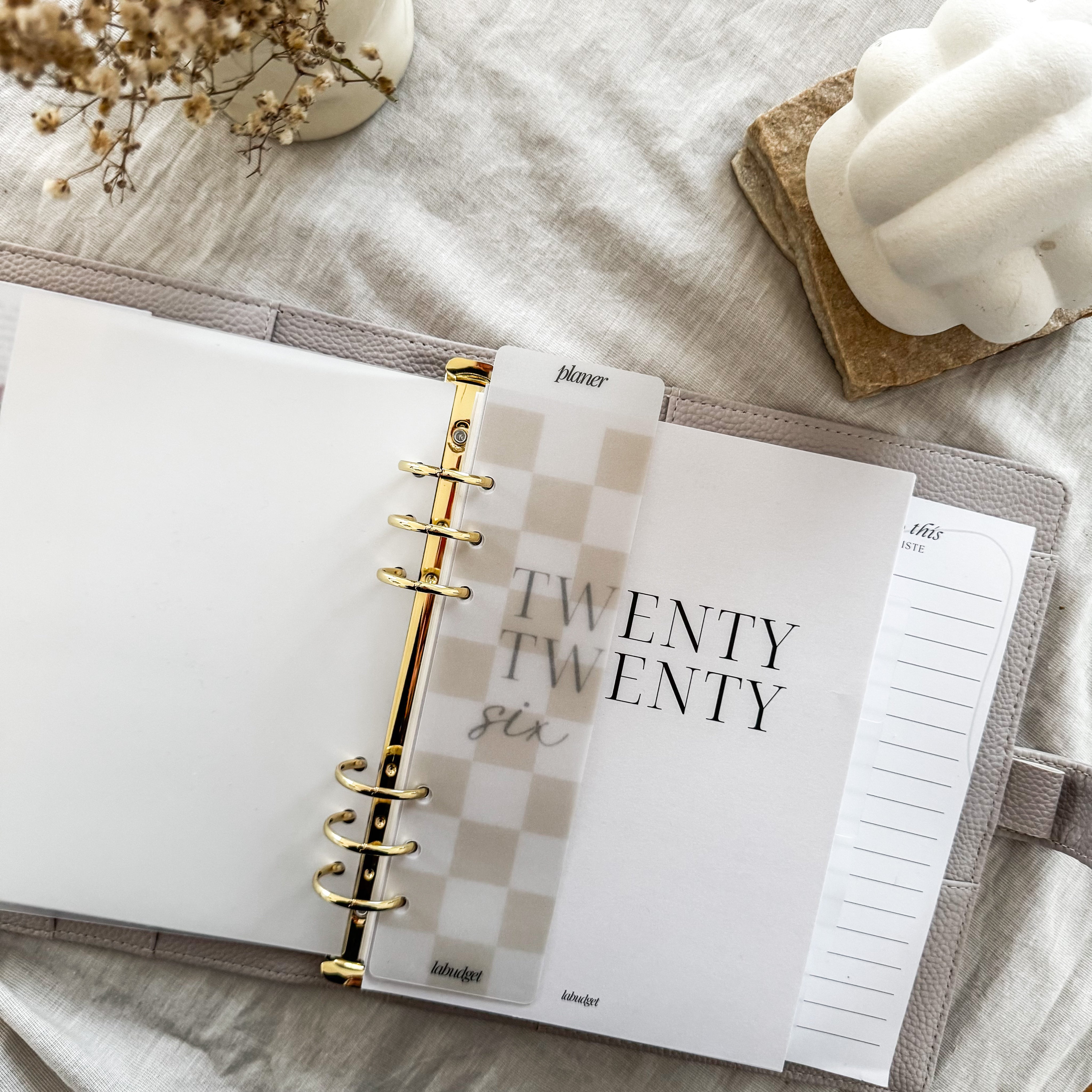 A5 Lesezeichen für Binder – 6-fach gelocht