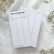 Sparchallenge Tracker - doppelseitig - Print Version