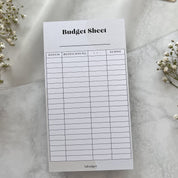 Budget Sheet - doppelseitig - Print Version