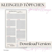 Kleingeld Töpfchen Sparchallenge - Download Version