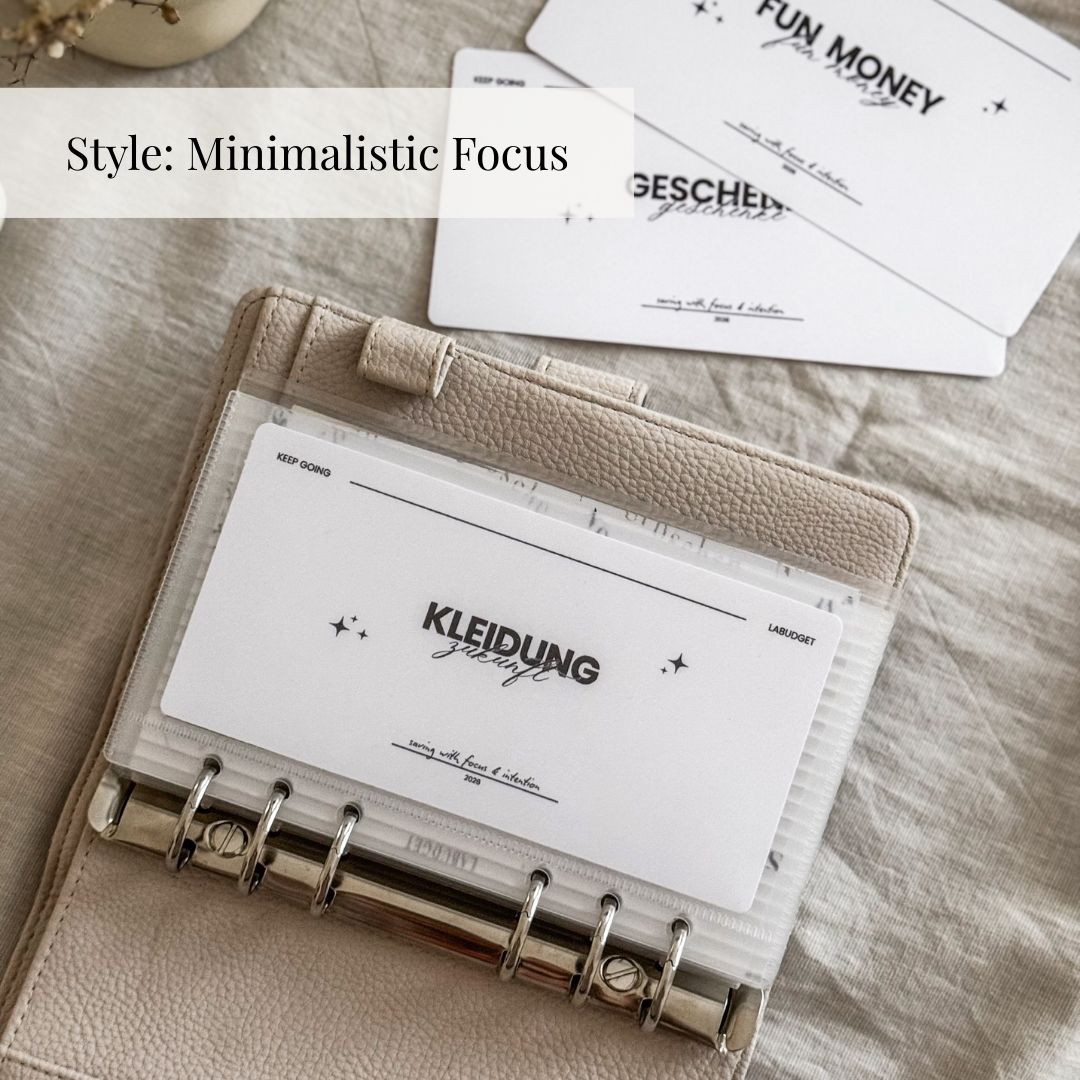 Dashboards für A6 Budget Binder - Print Version