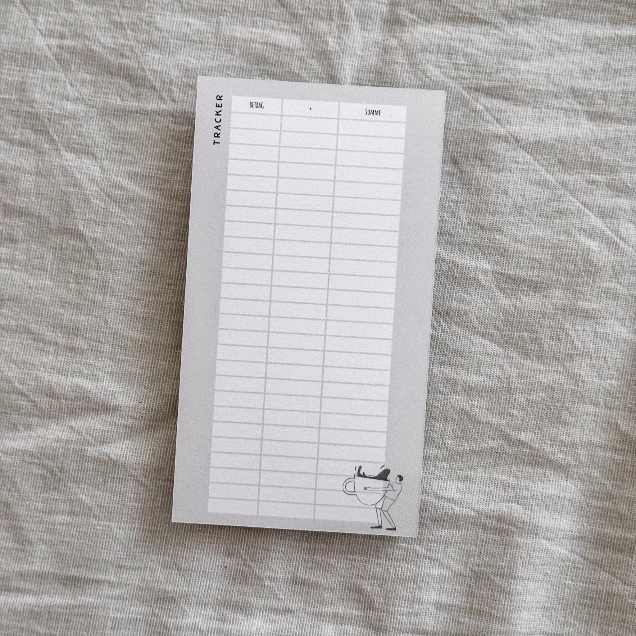 The Coffee Sparchallenge mit Tracker - A6 Print Version, doppelseitig bedruckt