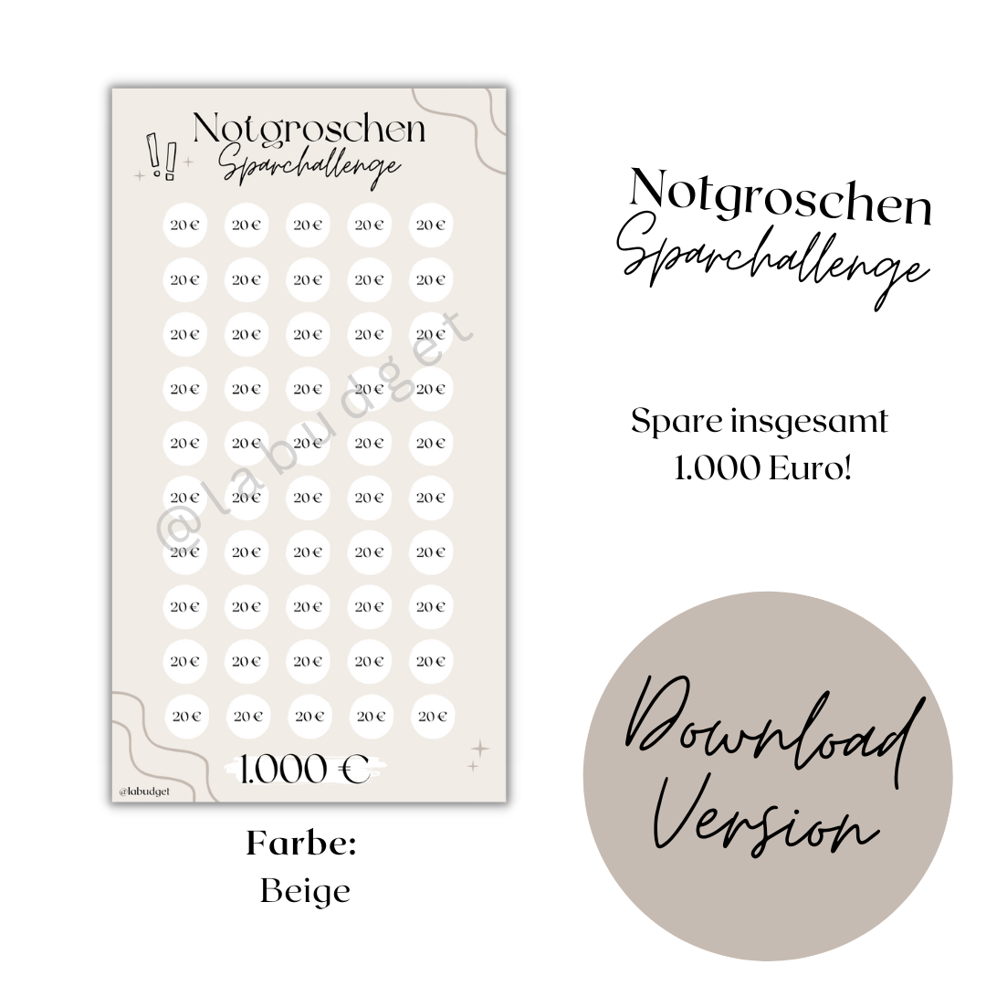 Notgroschen Sparchallenge - Download Version