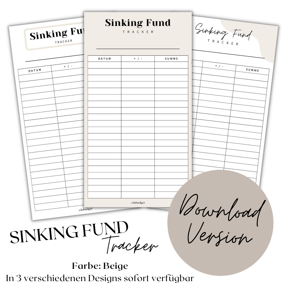 Sinking Fund Tracker - Download Version
