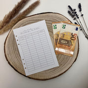 Zusatzeinlagen Sparziele - Budget Planer A5